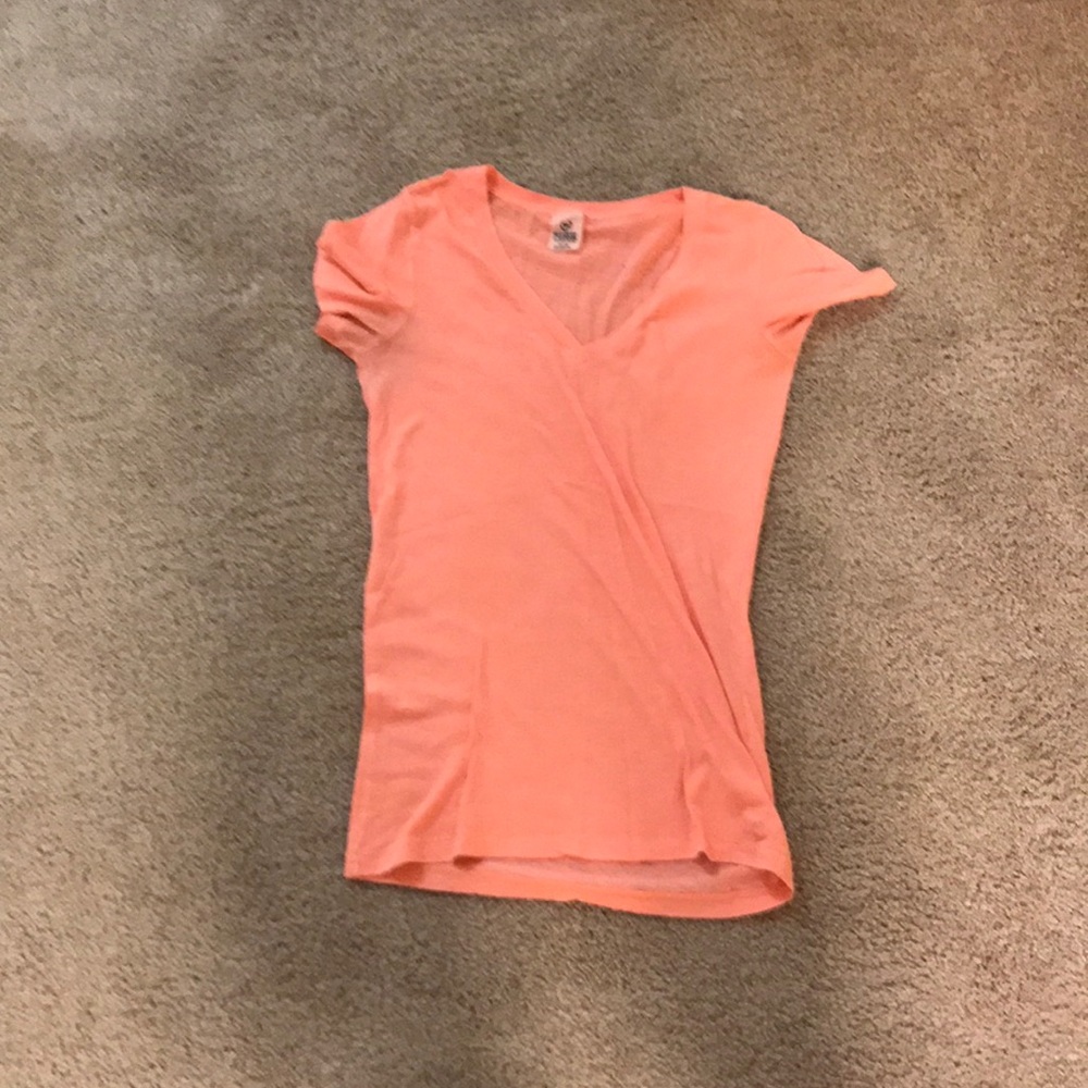 Pink v neck t shirt